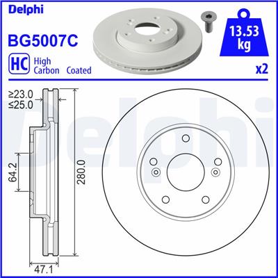 DELPHI BG5007C EAN: 5012759553749.