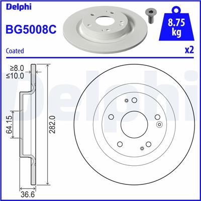 DELPHI BG5008C EAN: 5012759551240.