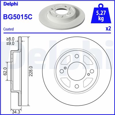 DELPHI BG5015C EAN: 5012759551370.