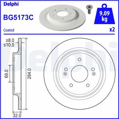 DELPHI BG5173C EAN: 5012759657454.