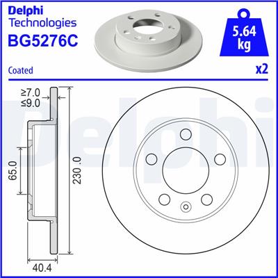 DELPHI BG5276C EAN: 5012759628454.