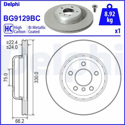 DELPHI BG9129BC EAN: 5012759556443.