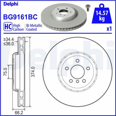 DELPHI BG9161BC EAN: 5012759556412.