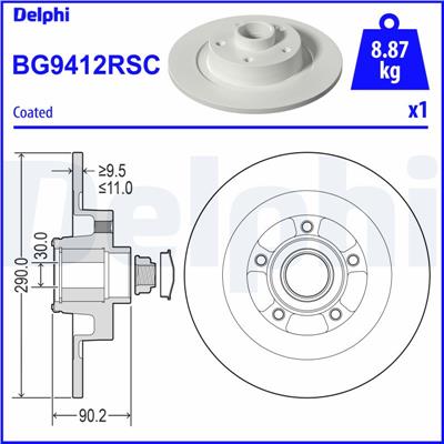 DELPHI BG9412RSC EAN: 5012759554555.