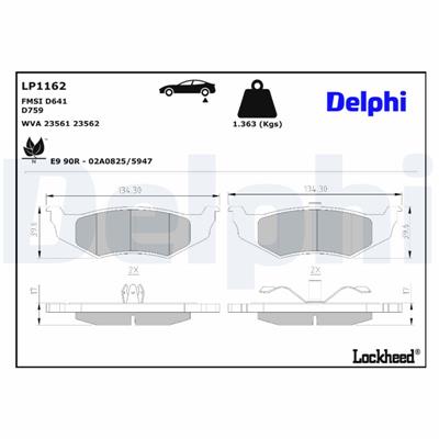 DELPHI LP1162 EAN: 5012759062005.