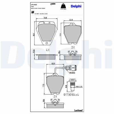 DELPHI LP1463 EAN: 5012759100592.