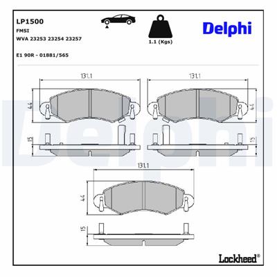 DELPHI LP1500 EAN: 5012759100370.