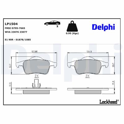 DELPHI LP1504 EAN: 5012759107126.