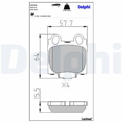 DELPHI LP1510 EAN: 5012759107188.