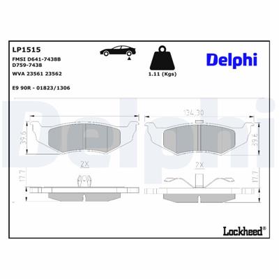 DELPHI LP1515 EAN: 5012759107232.