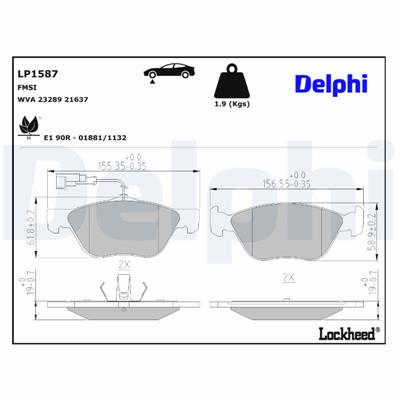 DELPHI LP1587 EAN: 5012759121498.