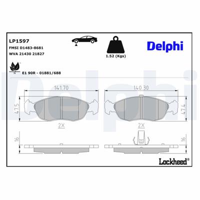 DELPHI LP1597 EAN: 5012759121597.