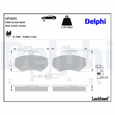 DELPHI LP1631 EAN: 5012759128893.