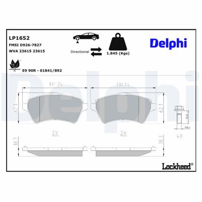 DELPHI LP1652 EAN: 5012759131770.