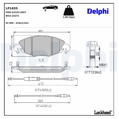 DELPHI LP1655 EAN: 5012759158890.