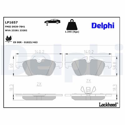 DELPHI LP1657 EAN: 5012759158913.