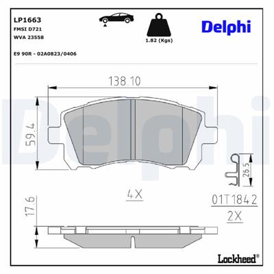 DELPHI LP1663 EAN: 5012759132494.