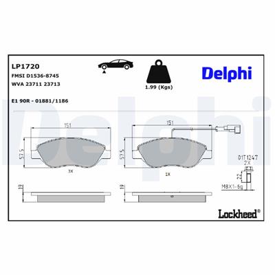 DELPHI LP1720 EAN: 5012759226933.
