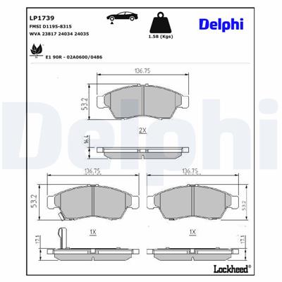 DELPHI LP1739 EAN: 5012759227121.