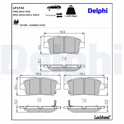 DELPHI LP1742 EAN: 5012759227152.