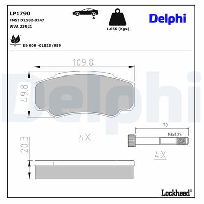 DELPHI LP1790 EAN: 5012759231401.
