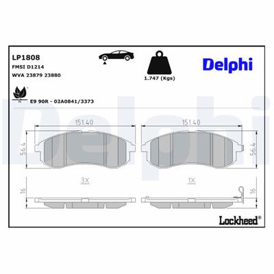 DELPHI LP1808 EAN: 5012759231586.