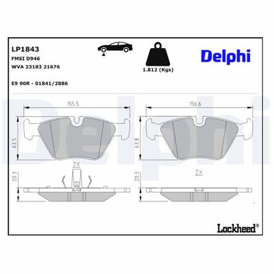 DELPHI LP1843 EAN: 5012759250600.