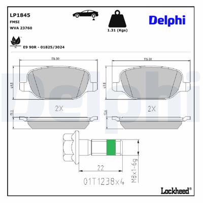 DELPHI LP1845 EAN: 5012759250624.