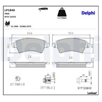 DELPHI LP1846 EAN: 5012759250631.