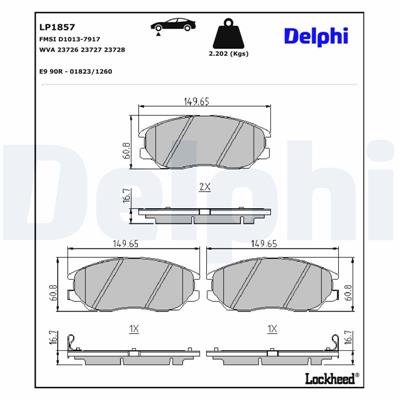 DELPHI LP1857 EAN: 5012759281376.
