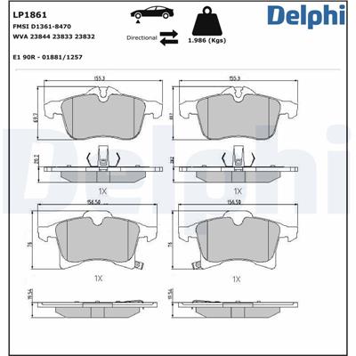 DELPHI LP1861 EAN: 5012759281413.