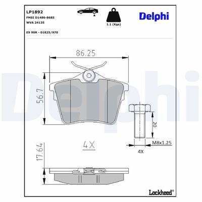 DELPHI LP1892 EAN: 5012759309308.