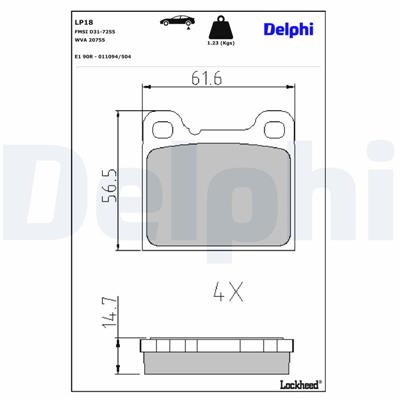 DELPHI LP18 EAN: 5012759300046.