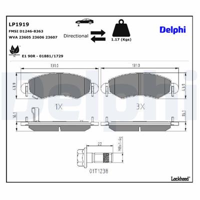 DELPHI LP1919 EAN: 5012759354001.