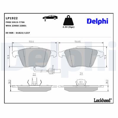 DELPHI LP1922 EAN: 5012759360002.