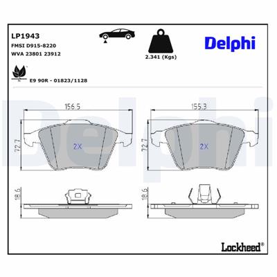 DELPHI LP1943 EAN: 5012759360217.