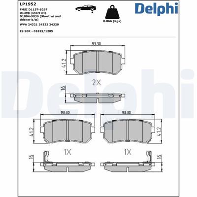 DELPHI LP1952 EAN: 5012759374382.