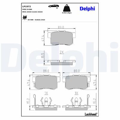 DELPHI LP1972 EAN: 5012759416860.