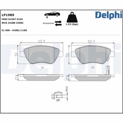 DELPHI LP1989 EAN: 5012759398821.