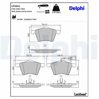 DELPHI LP2021 EAN: 5012759426593.