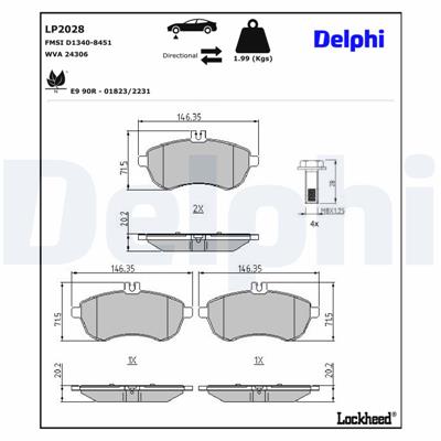 DELPHI LP2028 EAN: 5012759416877.