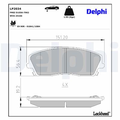 DELPHI LP2034 EAN: 5012759428306.