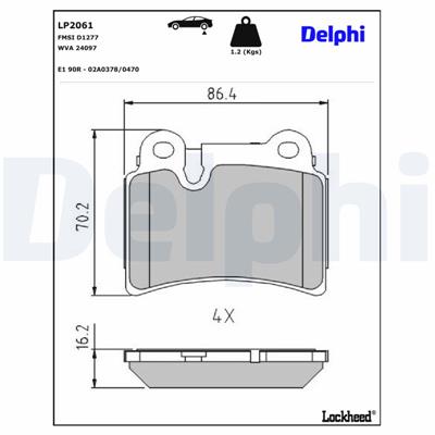 DELPHI LP2061 EAN: 5012759416808.