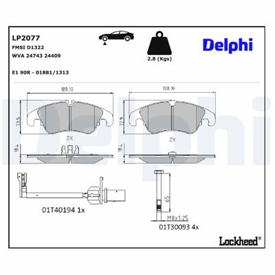 DELPHI LP2077 EAN: 5012759418482.