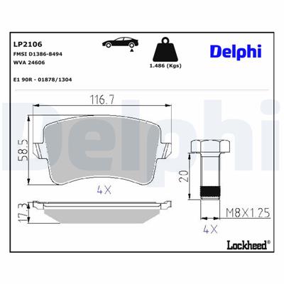 DELPHI LP2106 EAN: 5012759428597.