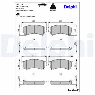 DELPHI LP2111 EAN: 5012759445907.