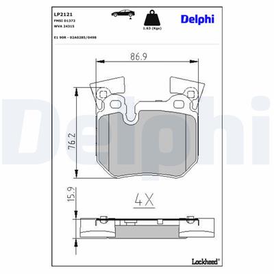 DELPHI LP2121 EAN: 5012759434055.
