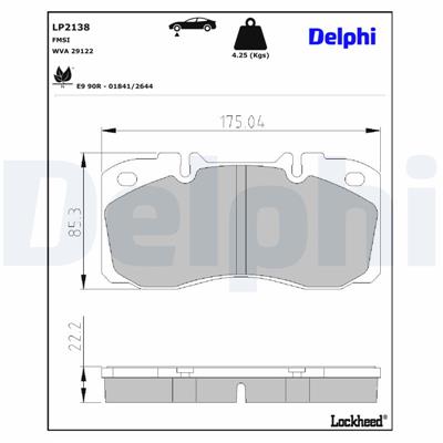 DELPHI LP2138 EAN: 5012759445921.