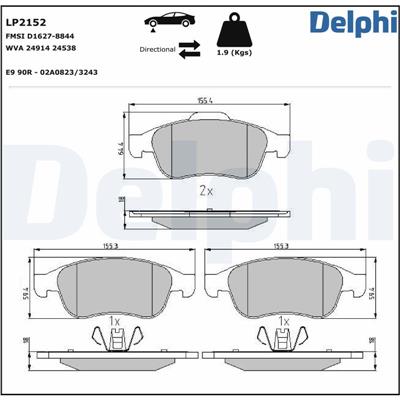 DELPHI LP2152 EAN: 5012759434178.