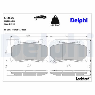 DELPHI LP2156 EAN: 5012759434215.